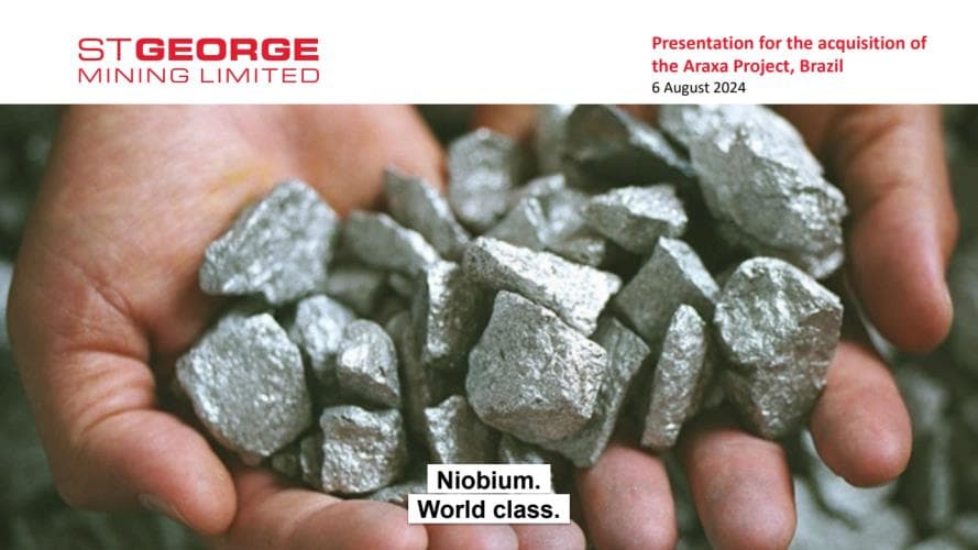 St George Mining Limited obtém aval para tocar projeto Araxá