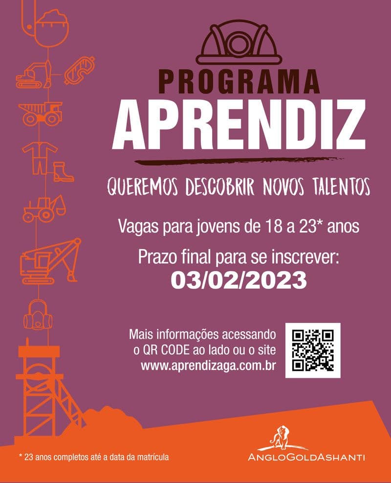 AngloGold Ashanti abre Programa Aprendiz 2023