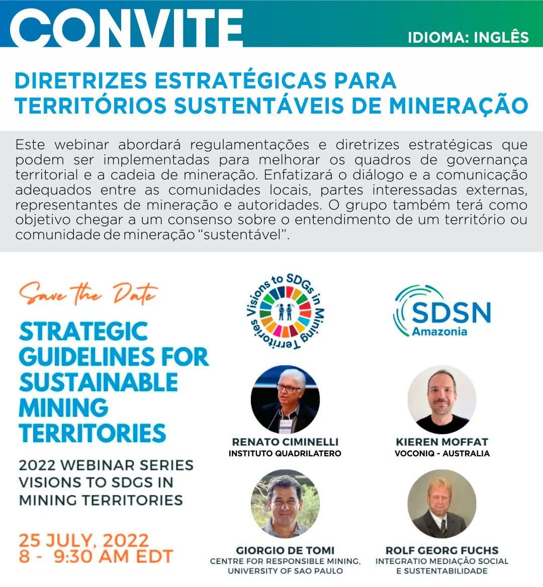 Visões para os ODS em Territórios Mineradores