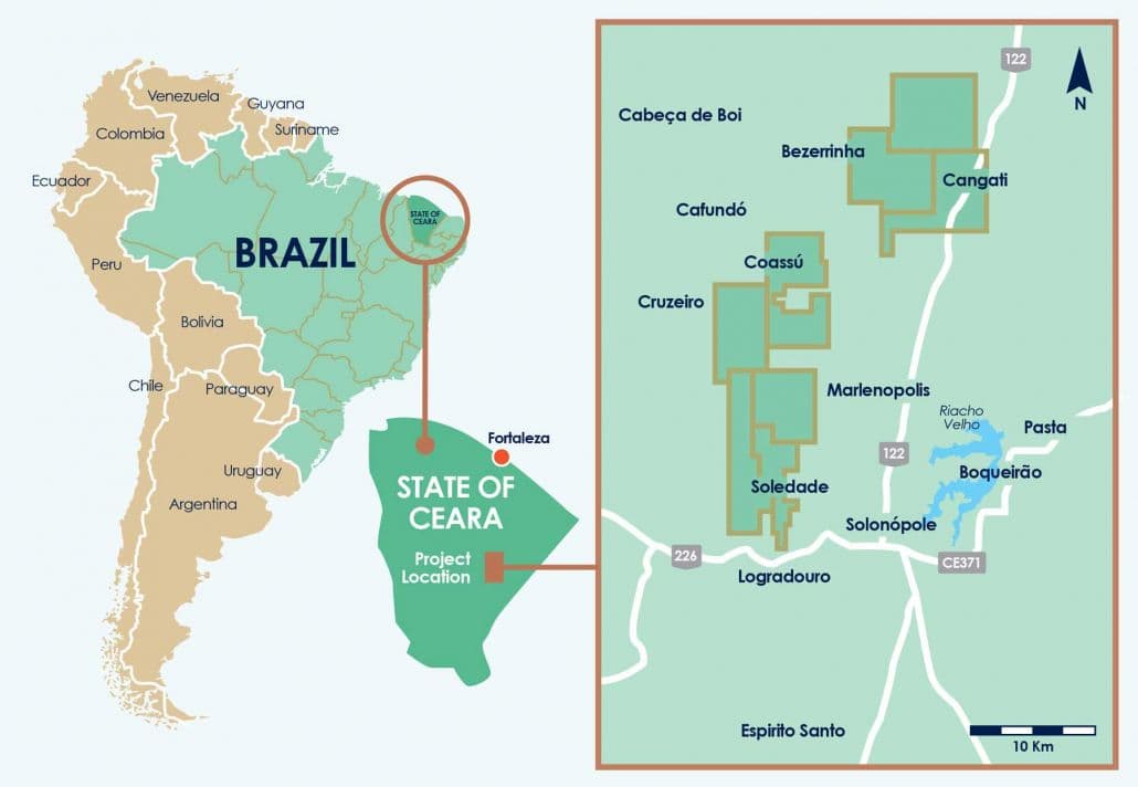 Oceana Lithium faz descoberta no Ceará