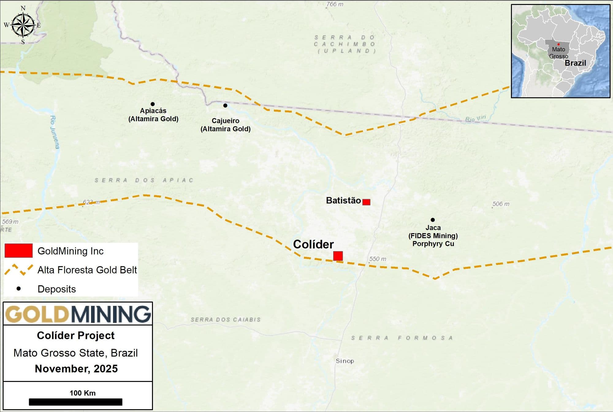 ANM renova concessão de exploração do projeto Colíder à GoldMining