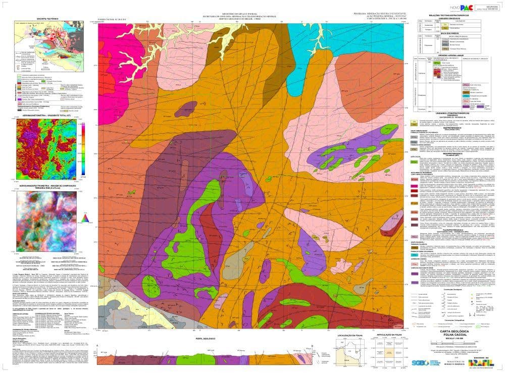 SGB publica novos mapas geológicos de Rondônia