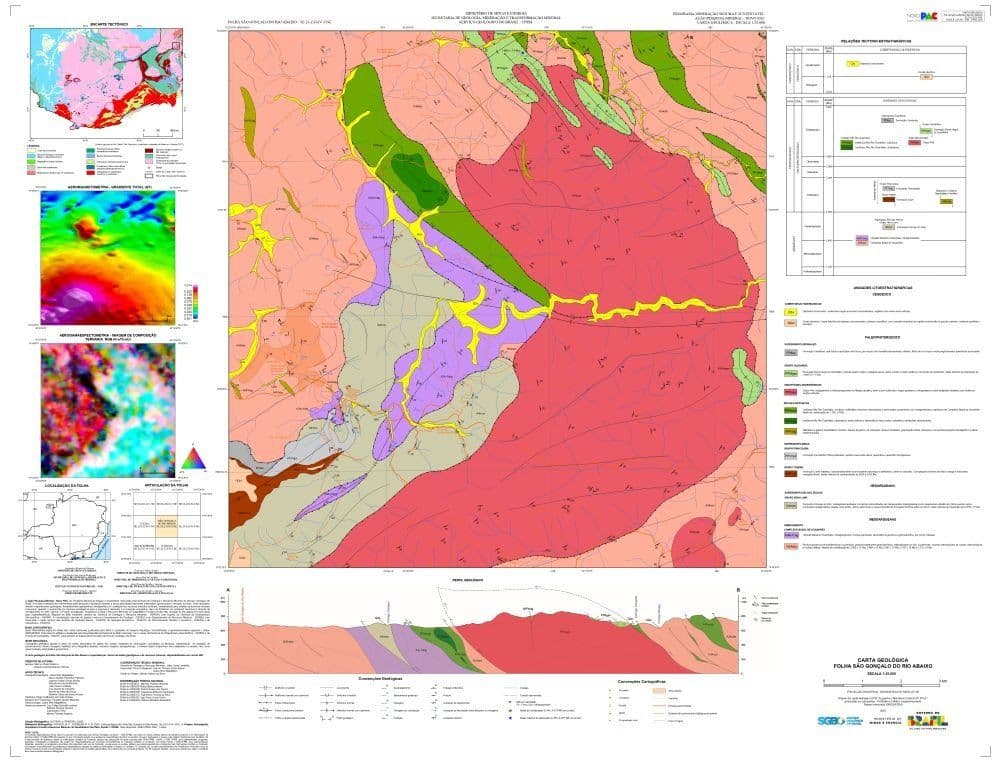 SGB divulga mais quatro mapas geológicos do Quadrilátero Ferrífero