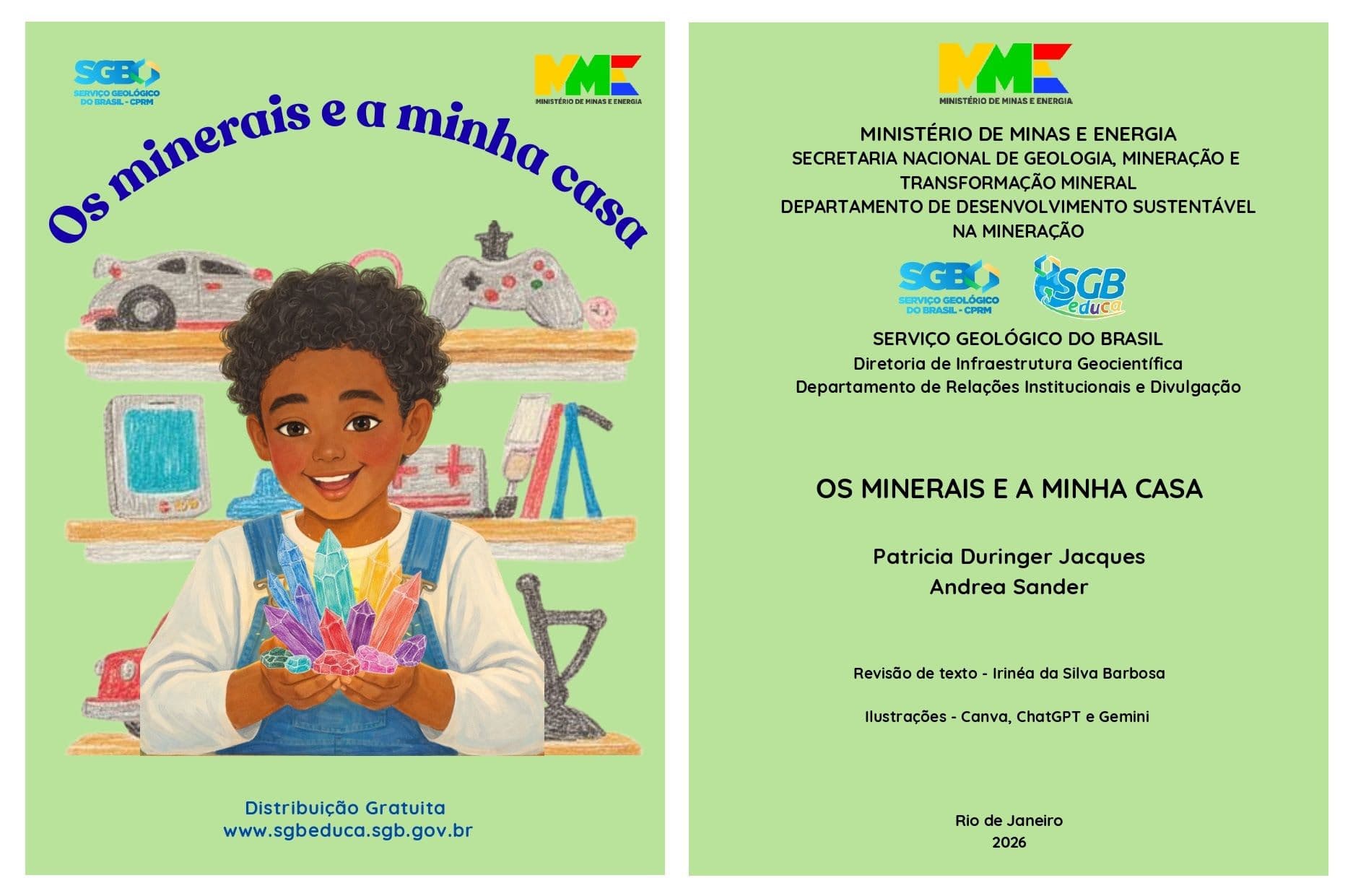 MME e SGB lançam cartilha sobre minerais para público infanto-juvenil