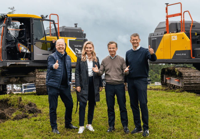 Volvo CE inicia nova fábrica de escavadeiras na Suécia