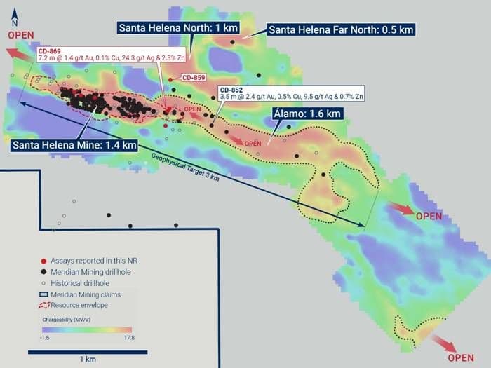 Meridian Mining detecta nova camada a leste de Santa Helena